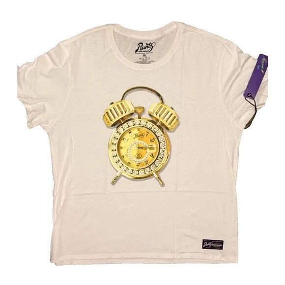 Runtz Worldwide "Time Is Money" T-Shirt 3XL NWT Gold Diamond Clock Streetwear - Picture 1 of 5